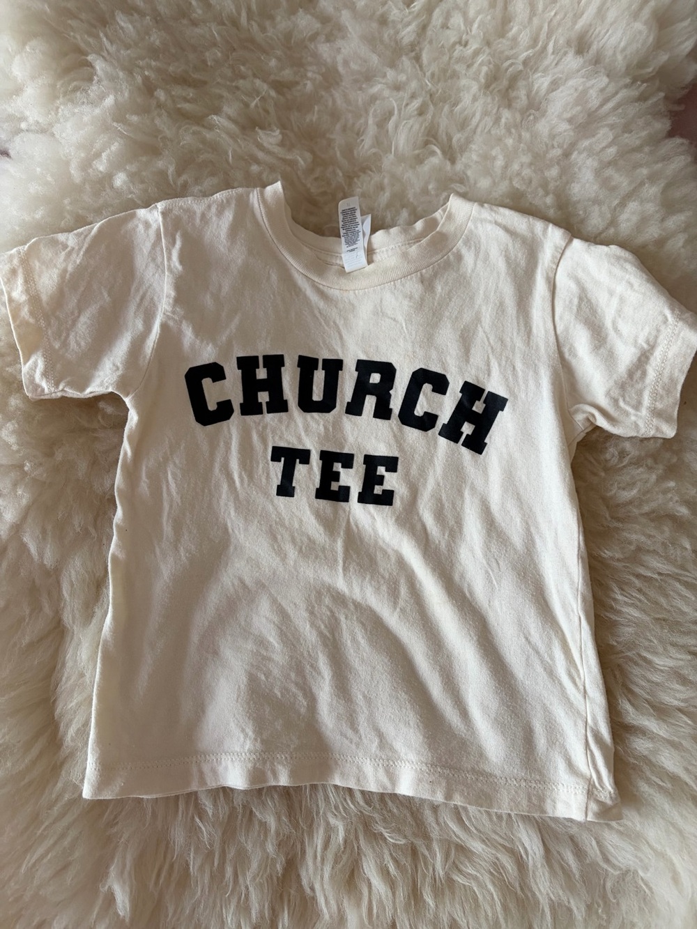 Abella Cream Kids 'Church Tee' Short Sleeve Shirt